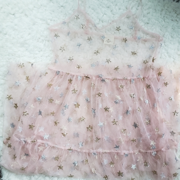 Sheer Mesh Glitter Star Bohemian Midi Dress⭐ - Picture 2 of 8